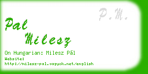 pal milesz business card